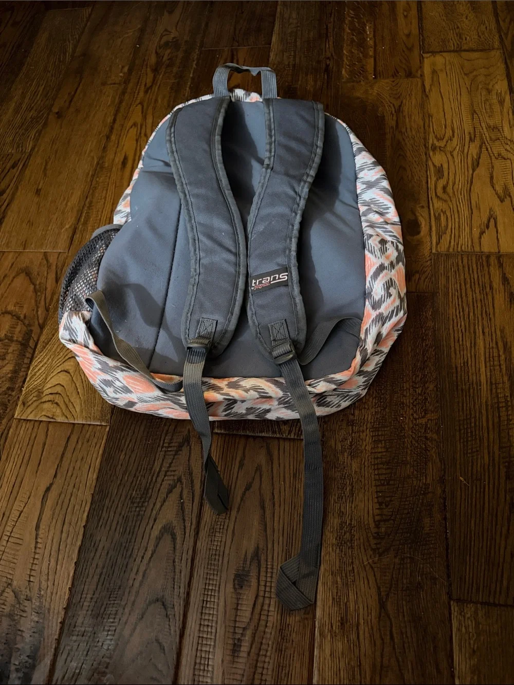 Jansport Pink and Gray Geometric Pattern Backpack 15”
